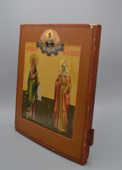 икона Симеон Богоприимец и Мученница Анисия в магазине антиквариата Золотой совет «Goldsovet»