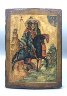 икона Борис и Глеб на конях